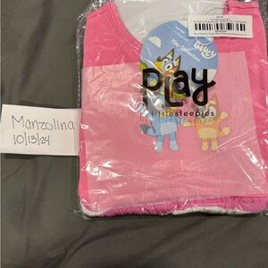 Little Sleepies Bluey Rainbow Stripe Short Sleeve Dress